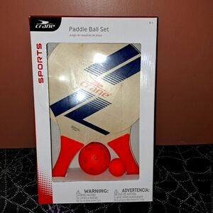 Crane Paddle Ball Set with Orange and Blue Accents